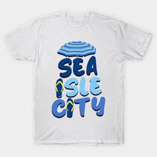 Sea Isle City Umbrella and Flip Flops T-Shirt